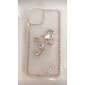 telefone Capinha Para iPhone 17 Pro Max 17 Air 16 15 14 Pro Max Plus 16e 13 12 Pro Max Mini Capa traseira Claro como cristal para mulheres menina Bling Glitter Brilhante Antichoque Borboleta Strass