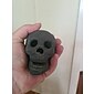 1 Uds. Adorno de calavera realista halloween escultura de calavera de arcilla de cerámica ignífuga portátil para chimenea terror adornos de cerámica decoración de esqueleto de halloween