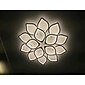 6/8/12/15 têtes led plafonnier design lotus plafonnier moderne artistique métal acrylique style gradation continue chambre finition peinte lumières 110-240v uniquement dimmable avec télécommande