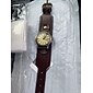 Kvartsur Gave til kvinder mænd Analog Kvarts Retro Vintage Metal PU Læderrem Håndledsur