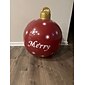 Bola inflable decorada para exteriores de Navidad de 60 cm (23,6 pulgadas), adornos navideños enormes y grandes para árboles, patios, jardines, porches, bolas inflables con bomba