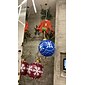 Bola inflable decorada para exteriores de Navidad de 60 cm (23,6 pulgadas), adornos navideños enormes y grandes para árboles, patios, jardines, porches, bolas inflables con bomba