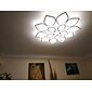 6/8/12/15 têtes led plafonnier design lotus plafonnier moderne artistique métal acrylique style gradation continue chambre finition peinte lumières 110-240v uniquement dimmable avec télécommande