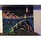 tapiserie cu lumină neagră uv reactiv strălucire în întuneric petrecere strălucire neon psihedelic trippy cețos tapiserie agățată bufniță art murală pentru sufragerie dormitor