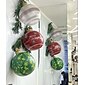 Bola inflable decorada para exteriores de Navidad de 60 cm (23,6 pulgadas), adornos navideños enormes y grandes para árboles, patios, jardines, porches, bolas inflables con bomba