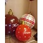 Boule gonflable de Noël d'extérieur décorée de 60 cm (23,6 pouces) de grande taille pour arbre, cour, pelouse, jardin, porche, boules gonflables avec pompe