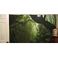 mistry forest wiszący gobelin magiczna natura zielone drzewo las deszczowy krajobraz sztuka ścienna duży gobelin mural dekoracja fotografia tło koc zasłona dom sypialnia salon dekoracja