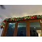 Guirnalda de decoración navideña de 2,7 m con guirnalda de luces para escaleras, decoración de enredadera para árbol de Navidad, colgante de lujo cifrado, decoraciones para festivales de árbol de Navidad, juego de guirnaldas doradas y rojas