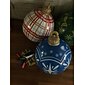 Boule gonflable de Noël d'extérieur décorée de 60 cm (23,6 pouces) de grande taille pour arbre, cour, pelouse, jardin, porche, boules gonflables avec pompe