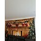 julepynt julenissen jul stor vegg billedvev kunst dekor teppe foto bakgrunn bakteppe gardin piknik duk hengende hjem soverom stue sovesal 3d peis tre gave polyester