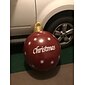 Bola inflable decorada para exteriores de Navidad de 60 cm (23,6 pulgadas), adornos navideños enormes y grandes para árboles, patios, jardines, porches, bolas inflables con bomba