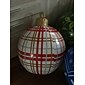 Boule gonflable de Noël d'extérieur décorée de 60 cm (23,6 pouces) de grande taille pour arbre, cour, pelouse, jardin, porche, boules gonflables avec pompe