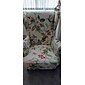 1 set med 2 delar blommigt tryckt wingback stolsöverdrag vingstols överdrag spandex tyg wingback fåtöljöverdrag med elastisk botten för vardagsrummets inredning