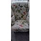 1 set med 2 delar blommigt tryckt wingback stolsöverdrag vingstols överdrag spandex tyg wingback fåtöljöverdrag med elastisk botten för vardagsrummets inredning