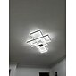 Luz de techo LED forma cuadrada 113 cm diseño lineal luces de montaje empotrado aluminio moderno acabados pintados contemporáneos sala de estar luz 85-265 V solo regulable con control remoto