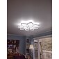 6/8/12/15 têtes led plafonnier design lotus plafonnier moderne artistique métal acrylique style gradation continue chambre finition peinte lumières 110-240v uniquement dimmable avec télécommande