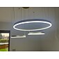 1-lichts led 60w cirkel design kroonluchter / led moderne hanglampen voor woonkamer koffiebar winkelkamer alleen dimbaar met afstandsbediening