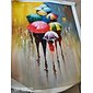 pintura al óleo 100% hecha a mano arte de pared pintado a mano sobre lienzo personas sostienen paraguas paisaje abstracto contemporáneo decoración moderna del hogar decoración lienzo enrollado sin