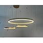 1-lichts led 60w cirkel design kroonluchter / led moderne hanglampen voor woonkamer koffiebar winkelkamer alleen dimbaar met afstandsbediening