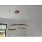 1-lichts led 60w cirkel design kroonluchter / led moderne hanglampen voor woonkamer koffiebar winkelkamer alleen dimbaar met afstandsbediening
