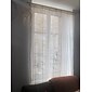 boho rideau 1 panneau blanc ferme rideau rideaux pour salon chambre, rideau pour cuisine balcon porte fenêtre traitements avec glands