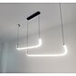 Lámpara colgante led de 90/120 cm, diseño único, candelabro de oro negro nórdico moderno, aluminio, estilo isla, acabados pintados con luz, artístico 110-120v 220-240v