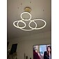4-lichten led 110w ring cirkel kroonluchter led moderne hanglampen goud koffie voor woonkamer bar kamer kantoor 4 lagen dimbaar met afstandsbediening alleen dimbaar met afstandsbediening