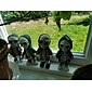 coola skelettfigurer, halloween skalle staty skelett docka harts hantverk ornament, mode mini coola skelett figurer dekor skelett man harts staty docka för hemmakontor skrivbord dekoration
