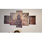 5 panel væg kunst lærred udskrifter maleri kunstværk billede buddhisme buddha boligindretning indretning strakt ramme / rullet