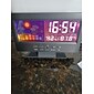 天気時計 時間 日付 週 温度 湿度表示 天気予報機能 音声起動バックライト機能付き 15.6x4x9.6cm/6.1*3.7*1.5in