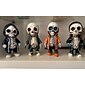 coola skelettfigurer, halloween skalle staty skelett docka harts hantverk ornament, mode mini coola skelett figurer dekor skelett man harts staty docka för hemmakontor skrivbord dekoration