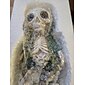 coola skelettfigurer, halloween skalle staty skelett docka harts hantverk ornament, mode mini coola skelett figurer dekor skelett man harts staty docka för hemmakontor skrivbord dekoration