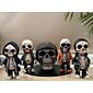 coola skelettfigurer, halloween skalle staty skelett docka harts hantverk ornament, mode mini coola skelett figurer dekor skelett man harts staty docka för hemmakontor skrivbord dekoration