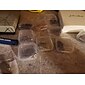 Caixa de recipientes de armazenamento de plástico transparente mini quadrado 20 peças com tampas para itens pequenos resina epóxi