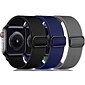3 paquet Boucle solo loop Compatible avec Bracelet Apple Watch 38mm 40mm 41mm 42mm 44mm 45mm 49mm Élastique Fermoir en métal Extensible Nylon Bracelet de remplacement pour iwatch Ultra 2 Series 9 8 7