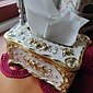 silkeboksholder, vintage toalettpapirholder, elegant akrylserviettholder for ansiktsservietter for soverom, salongbord, bad, hjem, restaurant, bryllup