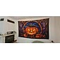 décorations d'Halloween tapisserie jack o lanterne citrouille décor art mural grande tapisserie suspendue décor mural photographie toile de fond couverture rideau maison chambre salon vitrail
