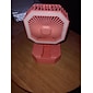 Ventilatore mini USB pieghevole WAZA – Altezza e angolo regolabili luce LED ventilatore personale ricaricabile per viaggi e ufficio