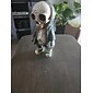 coola skelettfigurer, halloween skalle staty skelett docka harts hantverk ornament, mode mini coola skelett figurer dekor skelett man harts staty docka för hemmakontor skrivbord dekoration