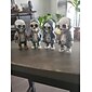 coola skelettfigurer, halloween skalle staty skelett docka harts hantverk ornament, mode mini coola skelett figurer dekor skelett man harts staty docka för hemmakontor skrivbord dekoration