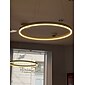 led függőlámpa 40/60/80cm 1 lámpás gyűrűs kör dizájn szabályozható alumínium festett kivitel luxus modern stílusú étkező hálószoba függőlámpák 110-240v csak távirányítóval szabályozható