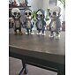 coola skelettfigurer, halloween skalle staty skelett docka harts hantverk ornament, mode mini coola skelett figurer dekor skelett man harts staty docka för hemmakontor skrivbord dekoration