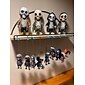 coola skelettfigurer, halloween skalle staty skelett docka harts hantverk ornament, mode mini coola skelett figurer dekor skelett man harts staty docka för hemmakontor skrivbord dekoration