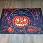 décorations d'Halloween tapisserie jack o lanterne citrouille décor art mural grande tapisserie suspendue décor mural photographie toile de fond couverture rideau maison chambre salon vitrail