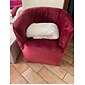Fundas de terciopelo para sillón club, funda de sillón elástica suave de color burdeos y rojo para sala de estar y dormitorio, protector de sillón lavable y extraíble, protector de muebles para