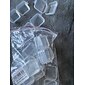Caixa de recipientes de armazenamento de plástico transparente mini quadrado 20 peças com tampas para itens pequenos resina epóxi