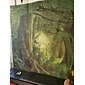 Tapiz colgante de bosque brumoso, naturaleza mágica, árbol verde, paisaje de selva tropical, arte de pared, tapiz grande, decoración mural, fotografía, telón de fondo, manta, cortina, decoración del