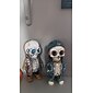 coola skelettfigurer, halloween skalle staty skelett docka harts hantverk ornament, mode mini coola skelett figurer dekor skelett man harts staty docka för hemmakontor skrivbord dekoration