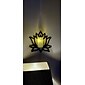 elegante houten lotus enkellaagse wandplank voor woondecoratie en opslag
