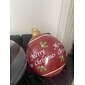 jul utomhus uppblåsbar dekorerad boll 60 cm (23,6 tum) xmas enorma stora prydnadsföremål för trädgård gräsmatta trädgård veranda spränga bollar ornament med pump